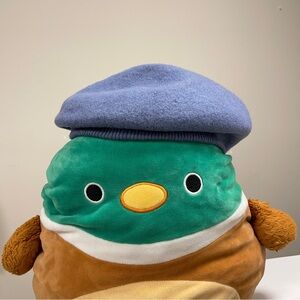 Vintage Wool Felt Beret Blue